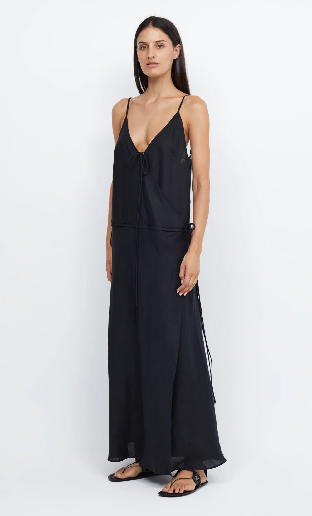 Elysian Collective Bec and Bridge Jayden Wrap Maxi Dress Black