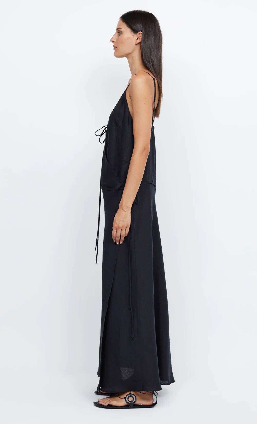 Elysian Collective Bec and Bridge Jayden Wrap Maxi Dress Black