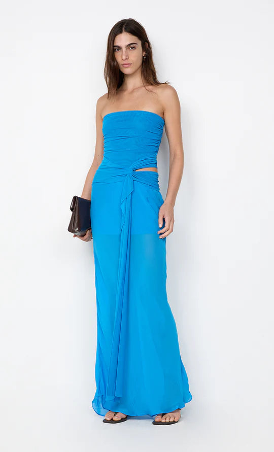 Elysian Collective Bec and Bridge Jehnaya Strapless Maxi Dress Aster Blue