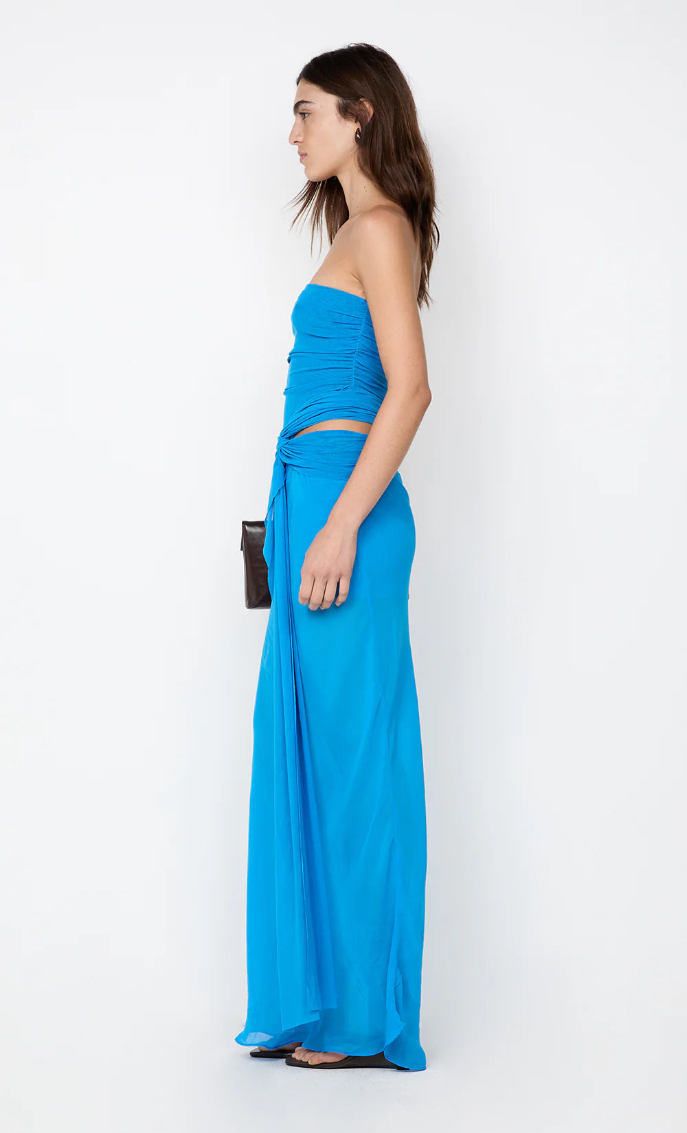 Elysian Collective Bec and Bridge Jehnaya Strapless Maxi Dress Aster Blue