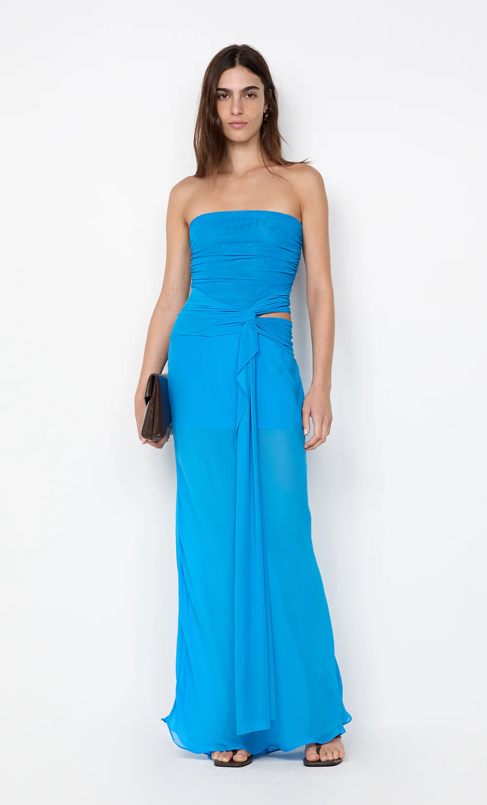 Elysian Collective Bec and Bridge Jehnaya Strapless Maxi Dress Aster Blue