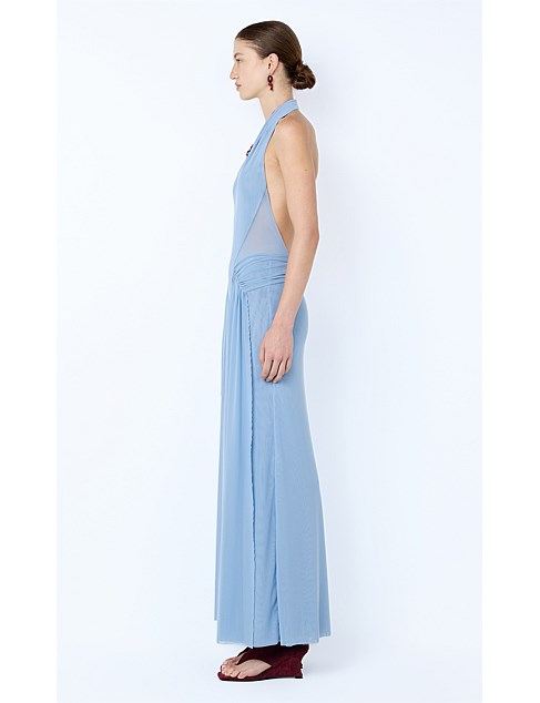 Elysian Collective Bec and Bridge Juniper Halter Maxi Dress Denim Blue