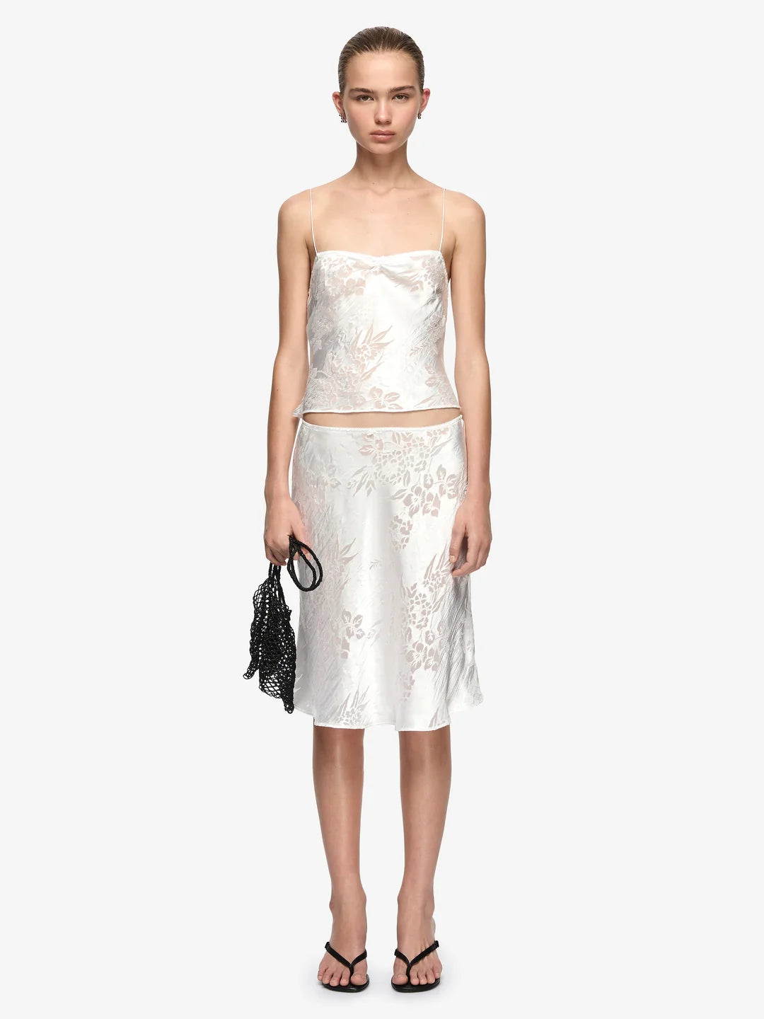 Elysian Collective Bec + Bridge Kaida Midi Skirt White