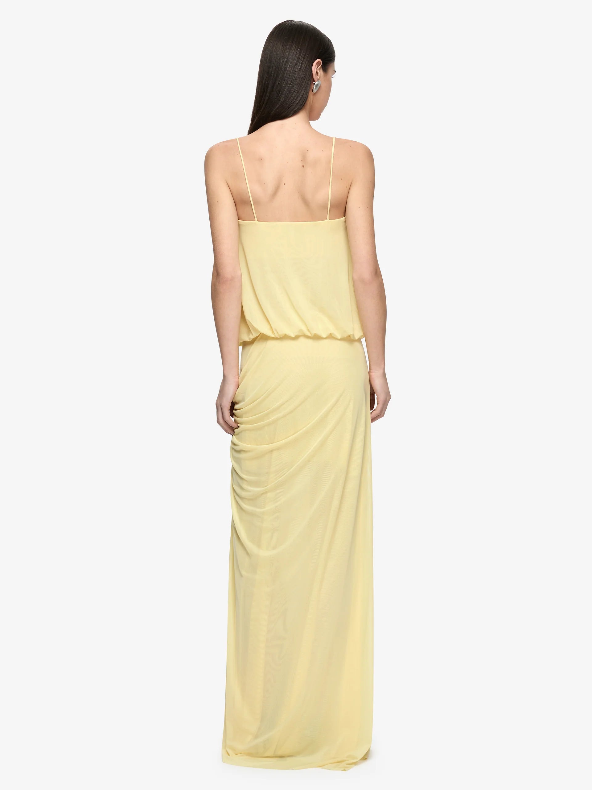 Elysian Collective Bec + Bridge Kora Blouson Maxi Dress Lemon Cream