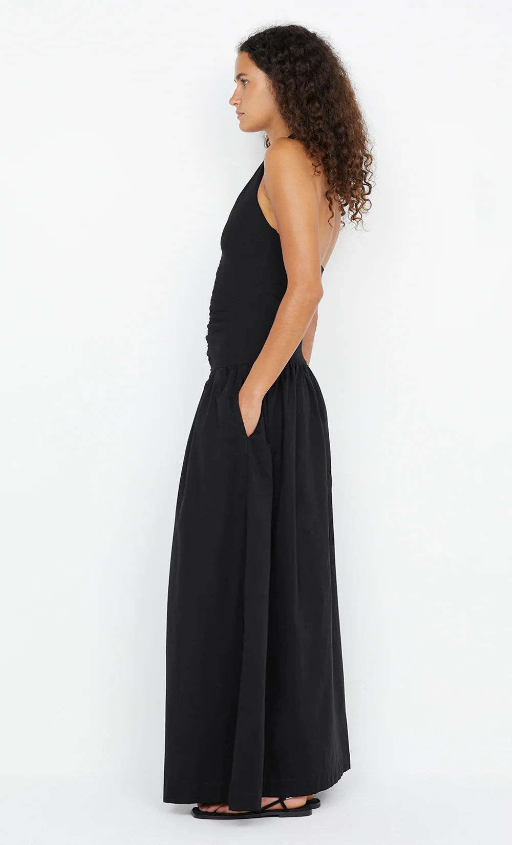 Elysian Collective Bec and Bridge Leila Halter Dress Black