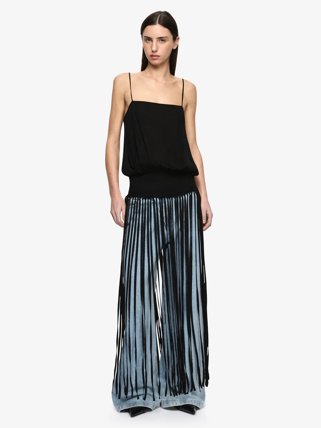 Elysian Collective Bec + Bridge Melissa Fringe Top Black