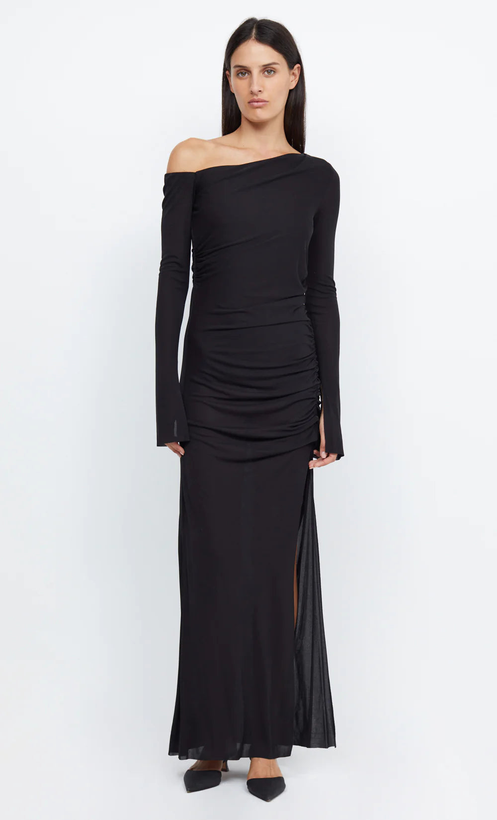 Elysian Collective Bec and Bridge Monette Asym Maxi Dress Black