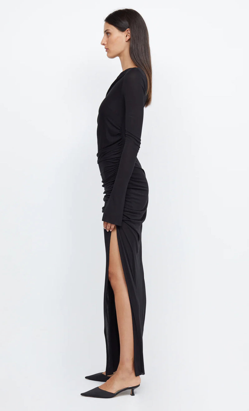 Elysian Collective Bec and Bridge Monette Asym Maxi Dress Black