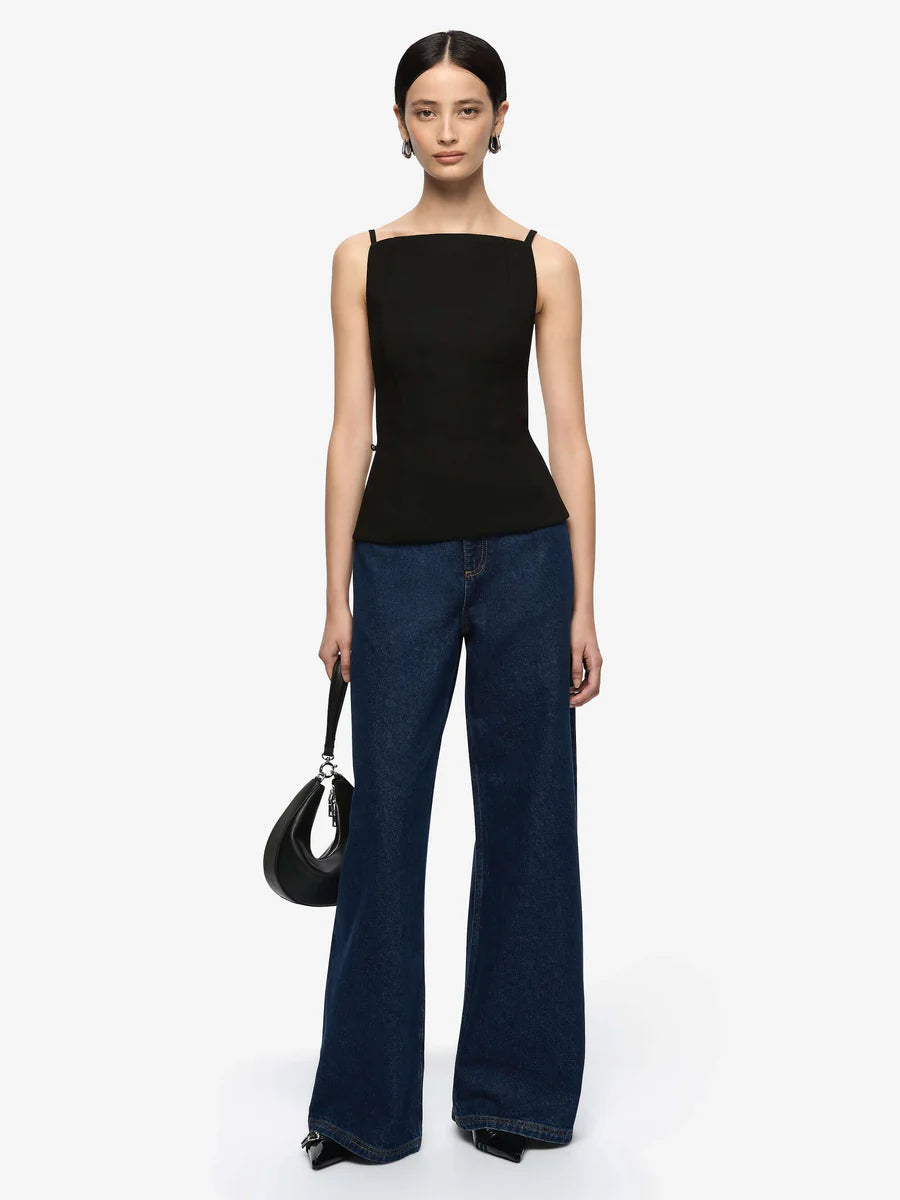 Elysian Collective Bec + Bridge Mor Backless Top Black