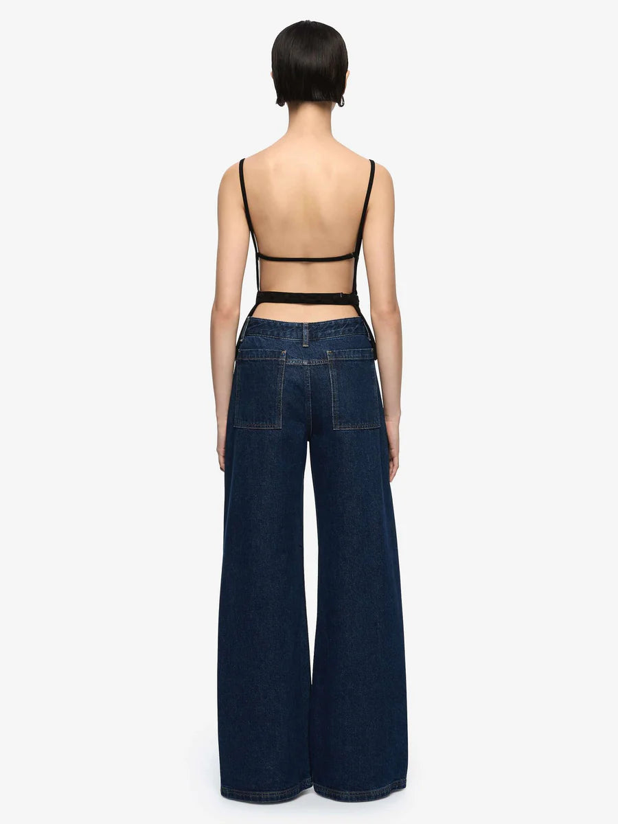 Elysian Collective Bec + Bridge Mor Backless Top Black