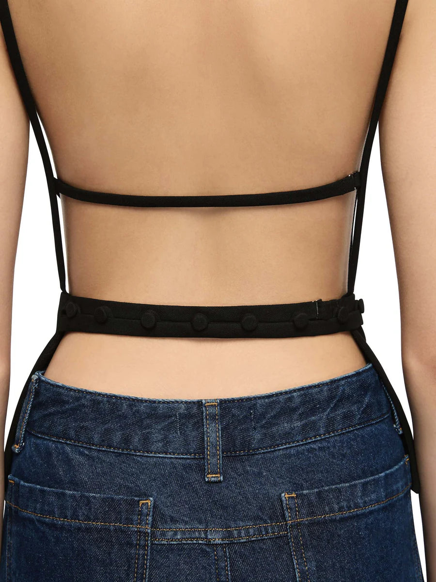Elysian Collective Bec + Bridge Mor Backless Top Black