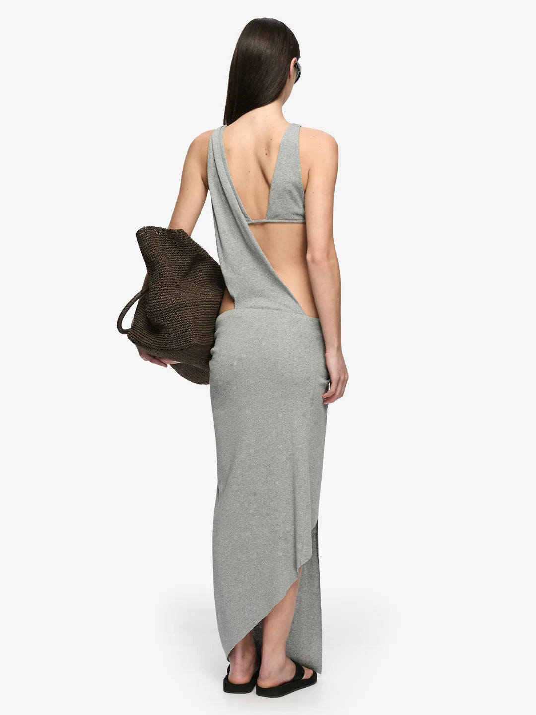 Elysian Collective Bec and Bridge Nerida Asym Dress Grey Marle