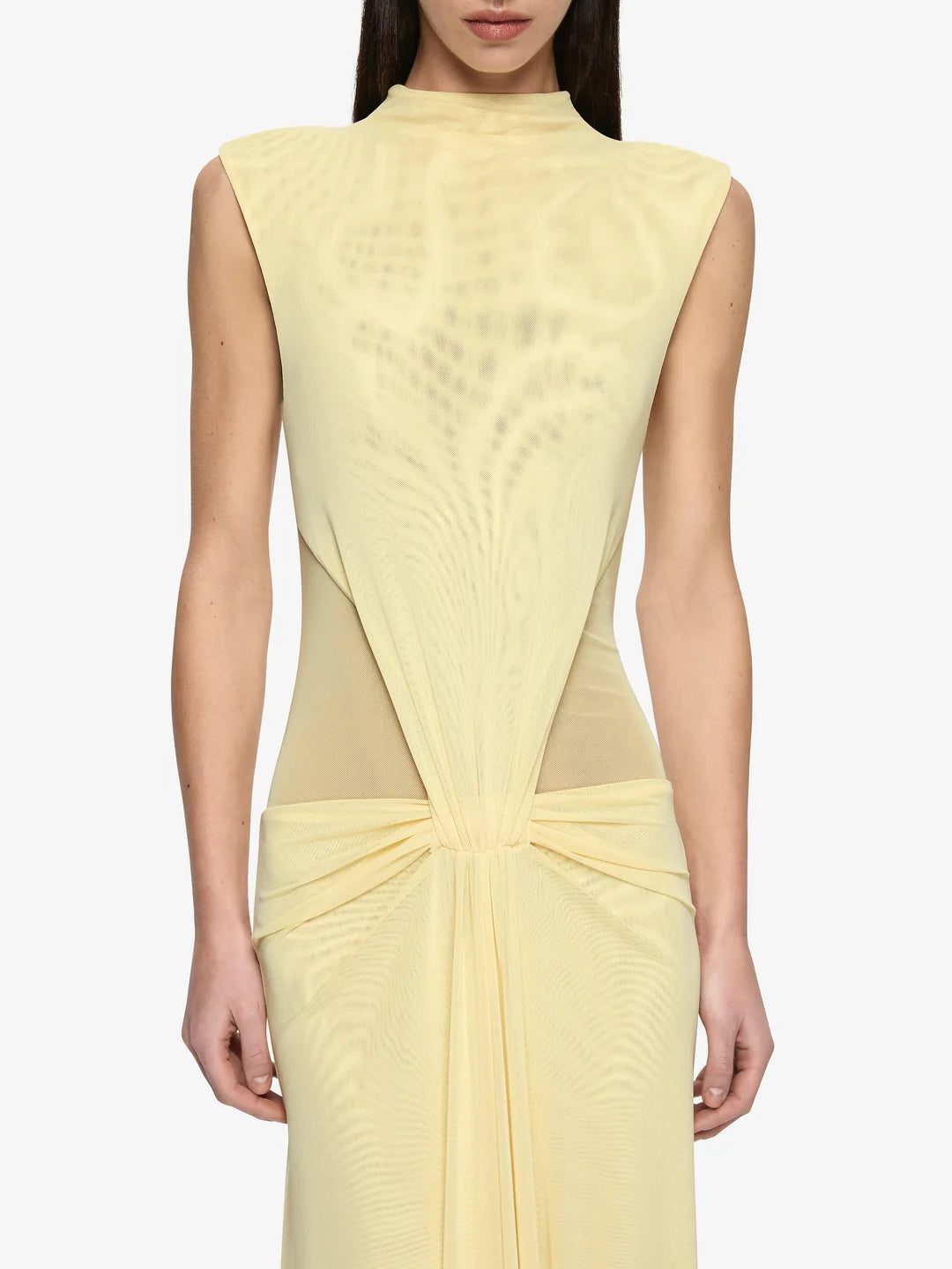 Elysian Collective Bec + Bridge Odea Gathered Maxi Dress Lemon Cream