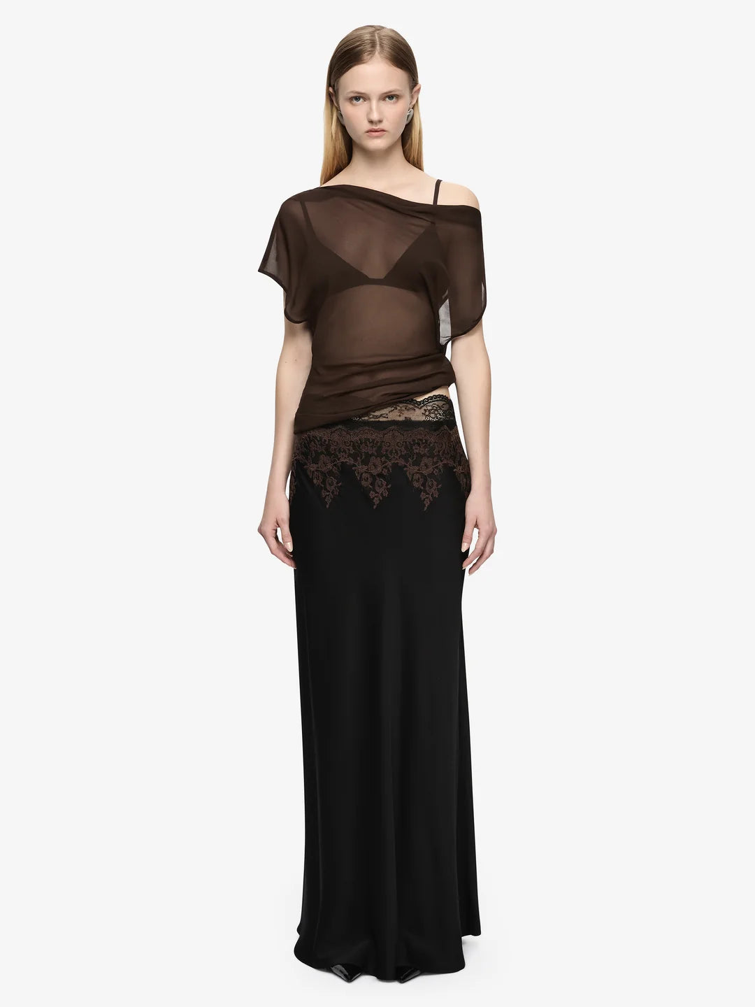 Elysian Collective Bec + Bridge Orsina Drape Top Bitter Choc