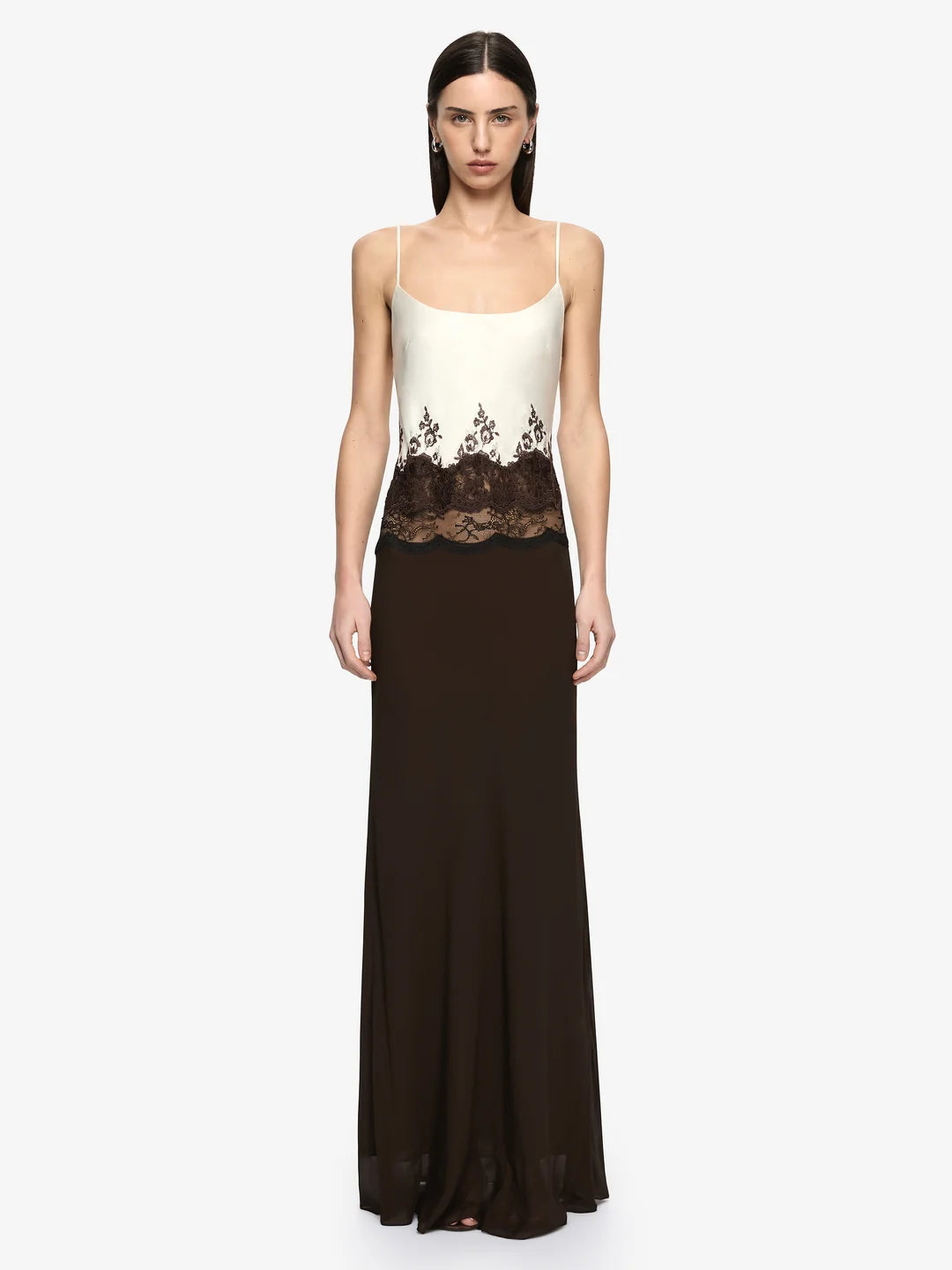 Elysian Collective Bec + Bridge Orsina Scoop Maxi Dress Bitter Choc Buttercream