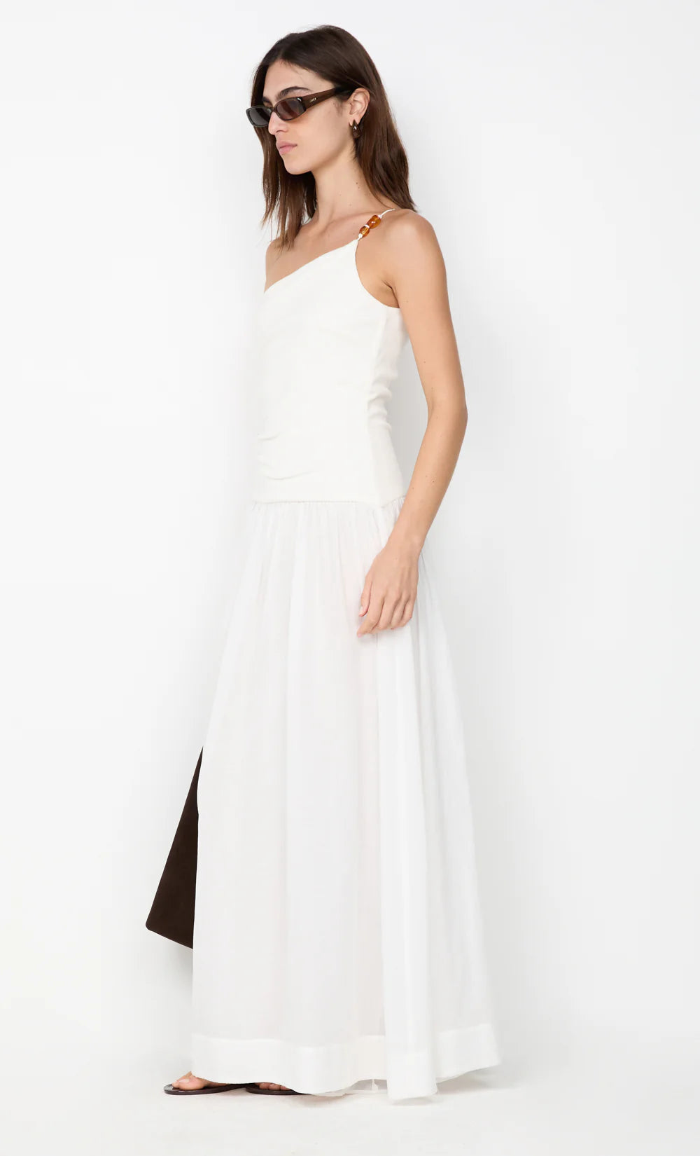 Elysian Collective Bec and Bridge Sabine Asym Maxi Dress Ivory