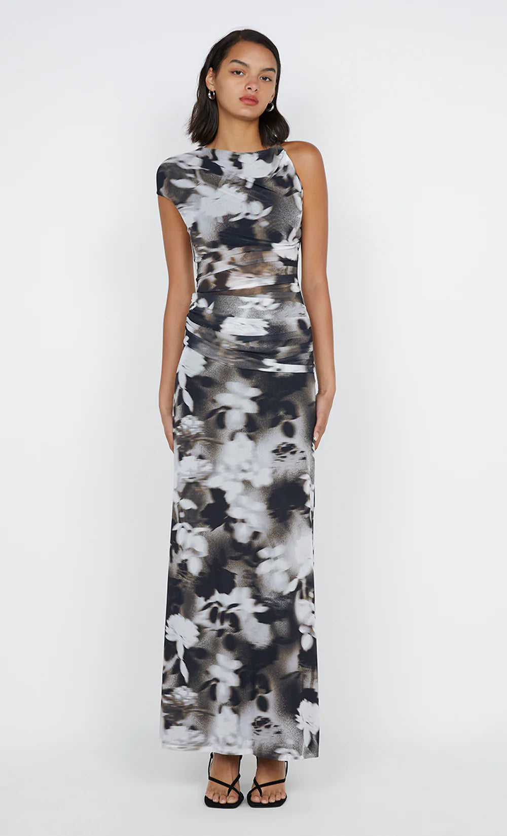 Elysian Collective Bec And Bridge Solene Asym Dress Blurred Floral