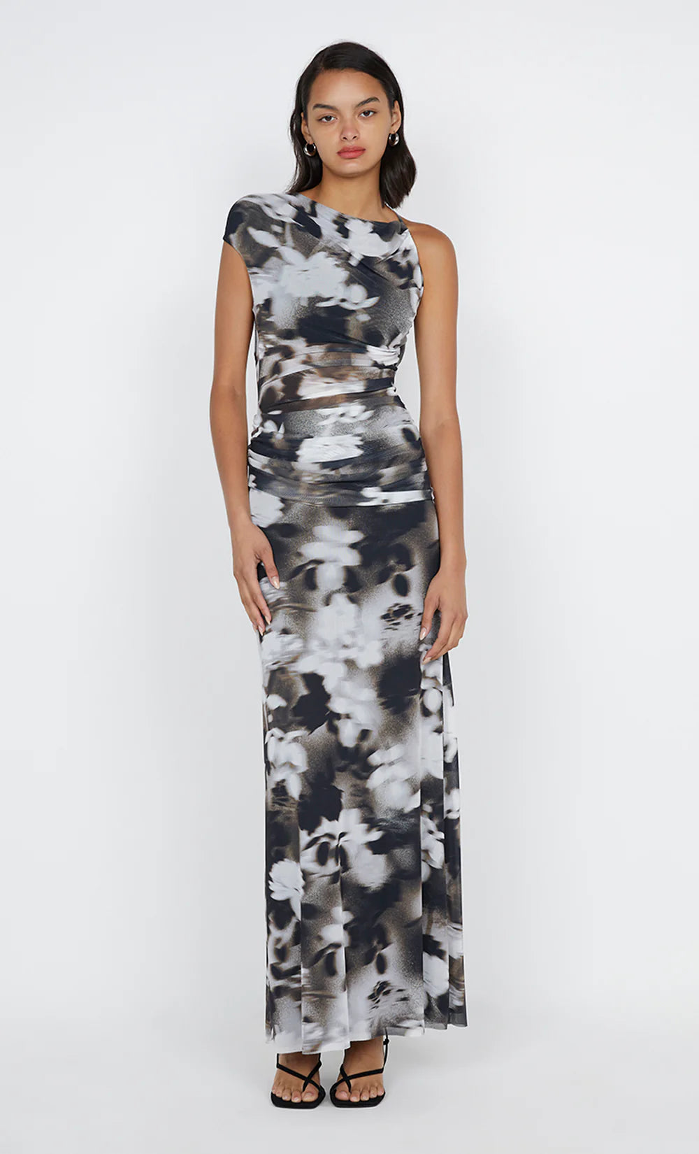 Elysian Collective Bec And Bridge Solene Asym Dress Blurred Floral