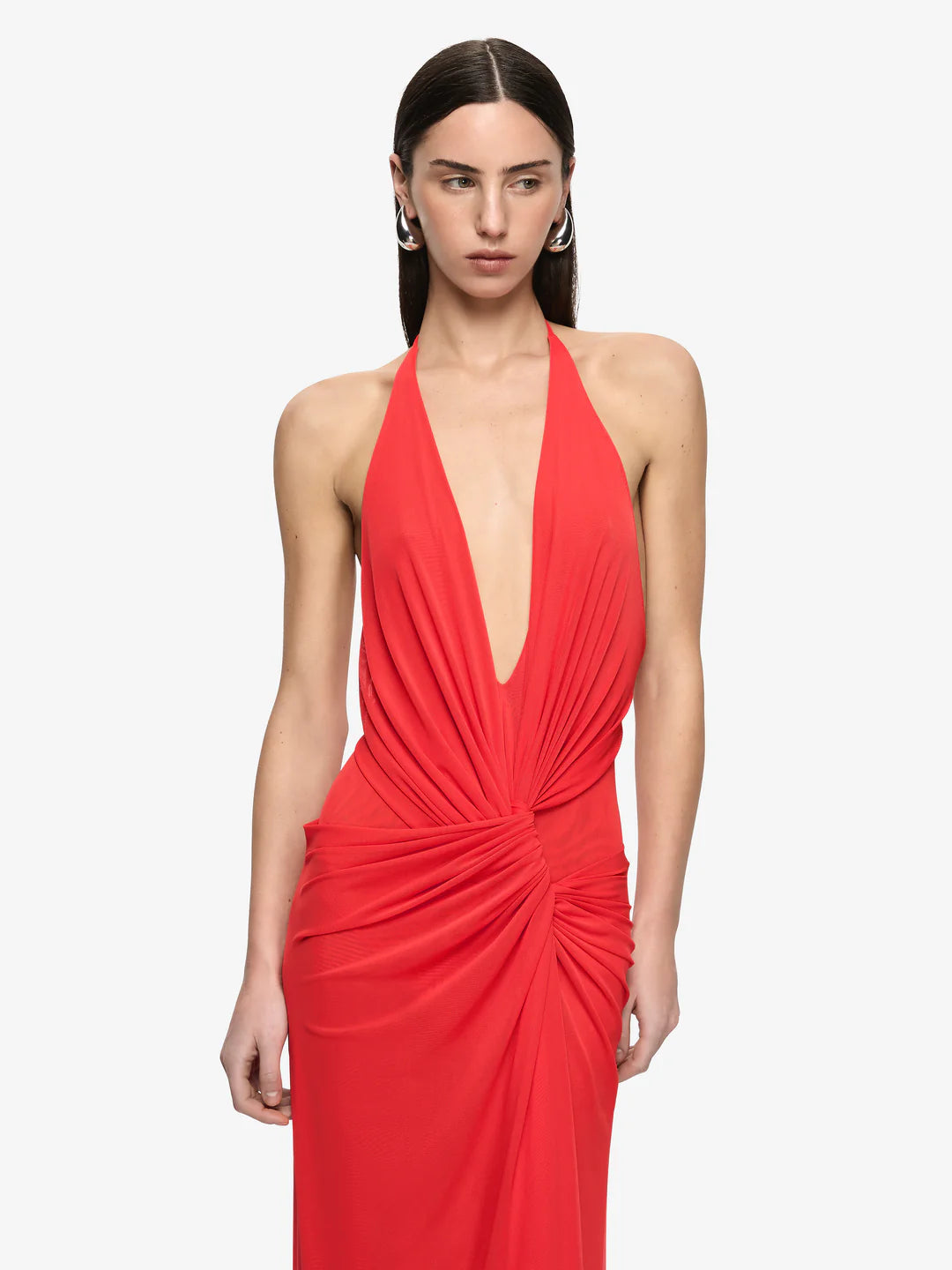 Elysian Collective Bec + Bridge Xanthi V Neck Maxi Dress Flame