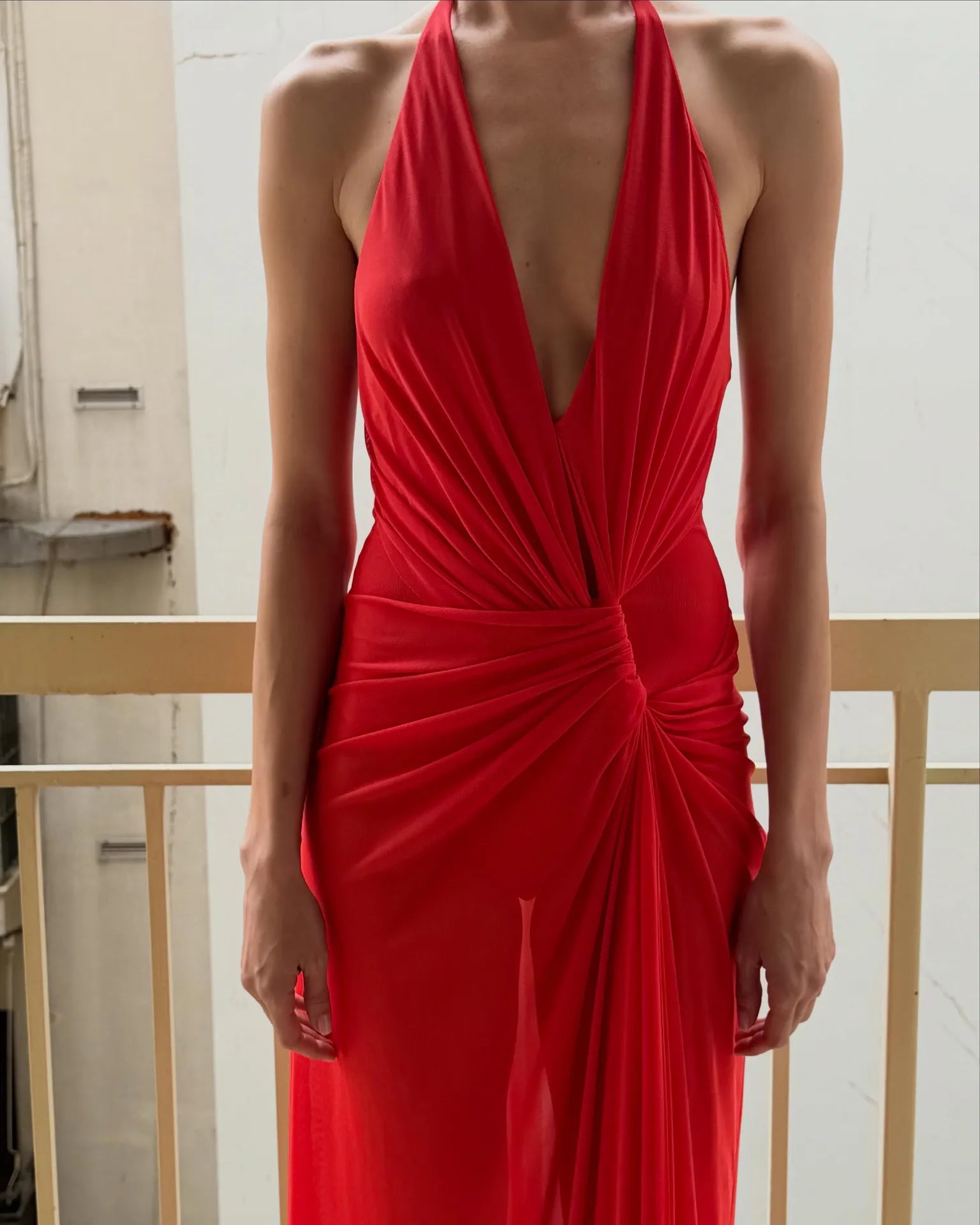 Elysian Collective Bec + Bridge Xanthi V Neck Maxi Dress Flame
