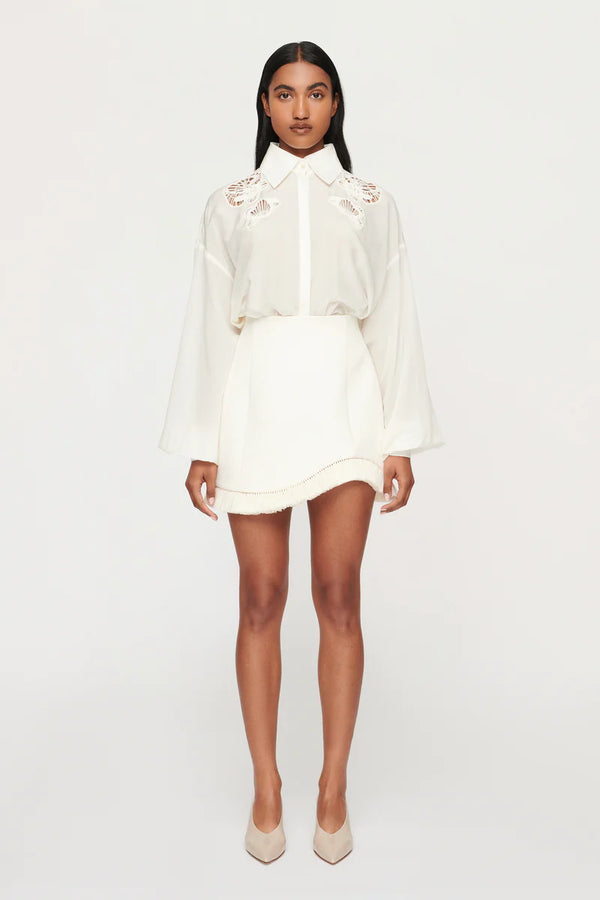 Elysian Collective Clea Ainsley Embroidered Shirt Off White