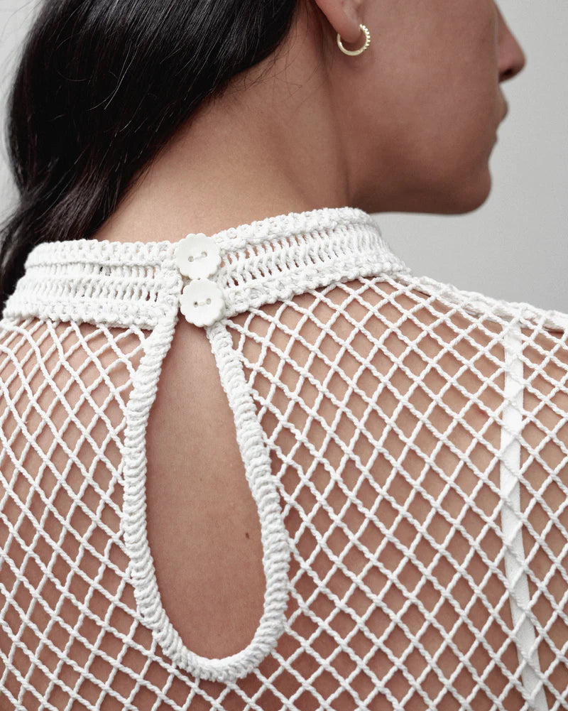 Elysian Collective Clea Amaani Lace Tee White
