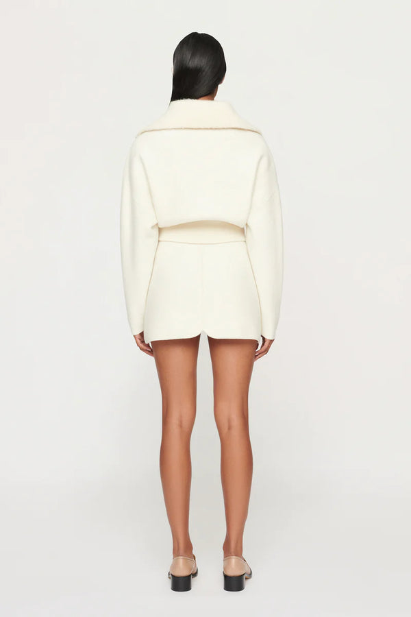 Elysian Collective Clea Atlas Knit Mini Skirt Off White