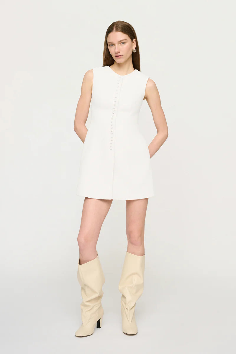 Elysian Collective Clea Galerie Cedar Mini Dress Off White