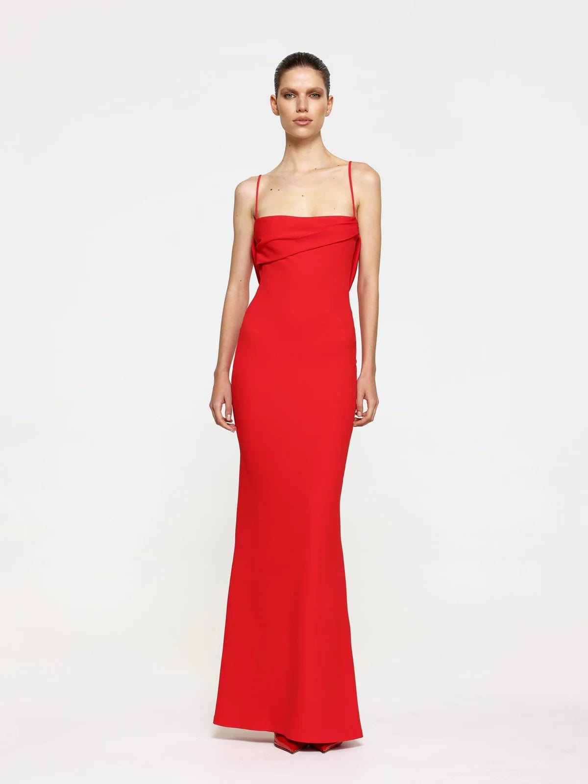 Elysian Collective Effie Kats Havilland Gown Cherry Red