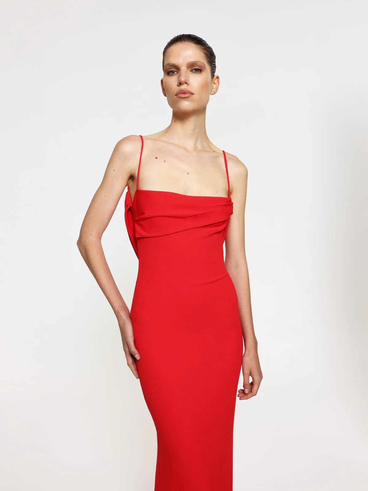 Elysian Collective Effie Kats Havilland Gown Cherry Red
