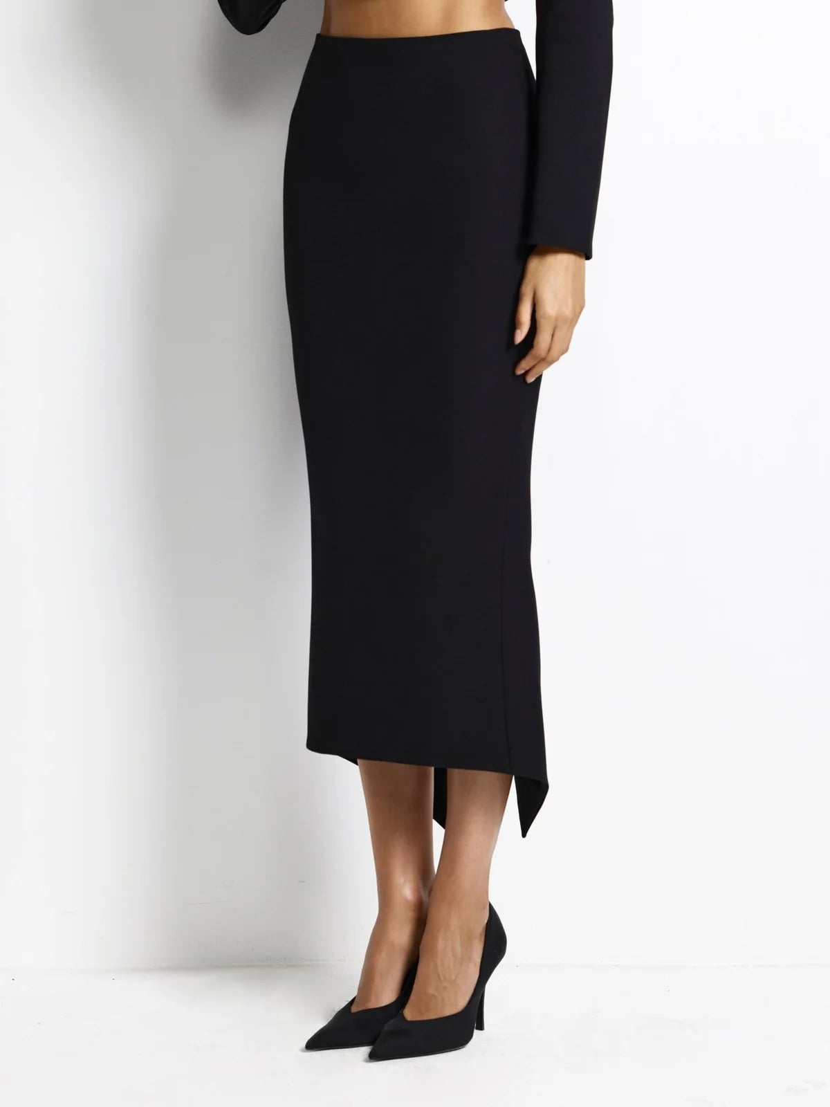 Elysian Collective Effie Kats Mereen Midi Skirt Black