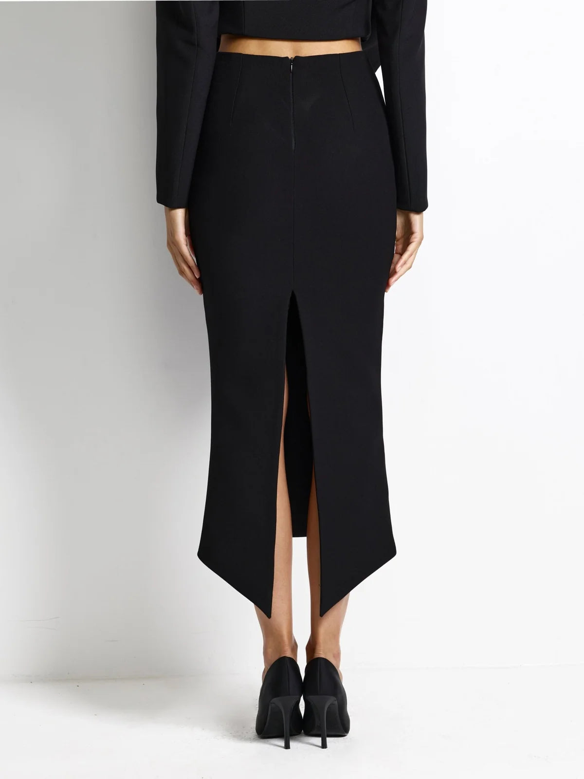 Elysian Collective Effie Kats Mereen Midi Skirt Black