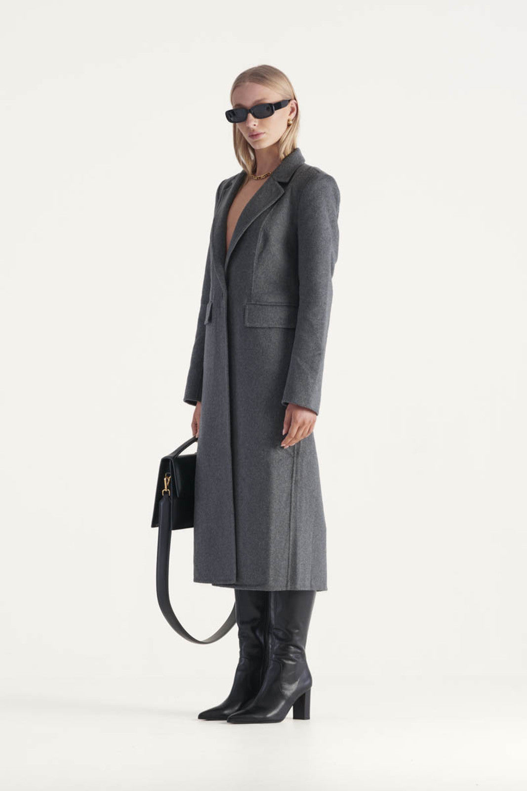 Elysian Collective Elka Collective Alba Coat Dark Grey