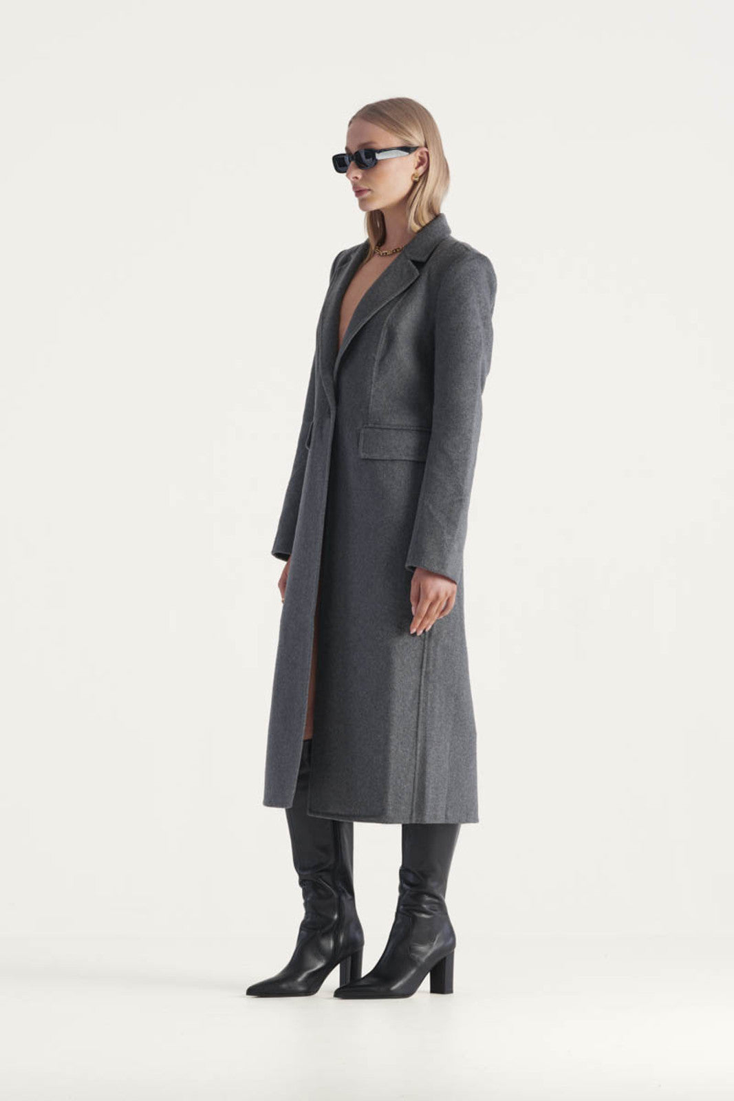 Elysian Collective Elka Collective Alba Coat Dark Grey