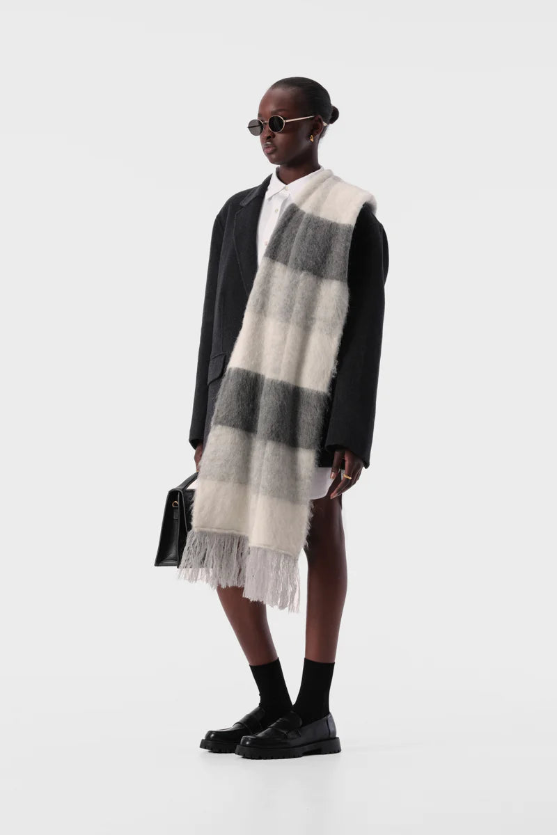 Elysian Collective Elka Collective Nielson Scarf Grey Check