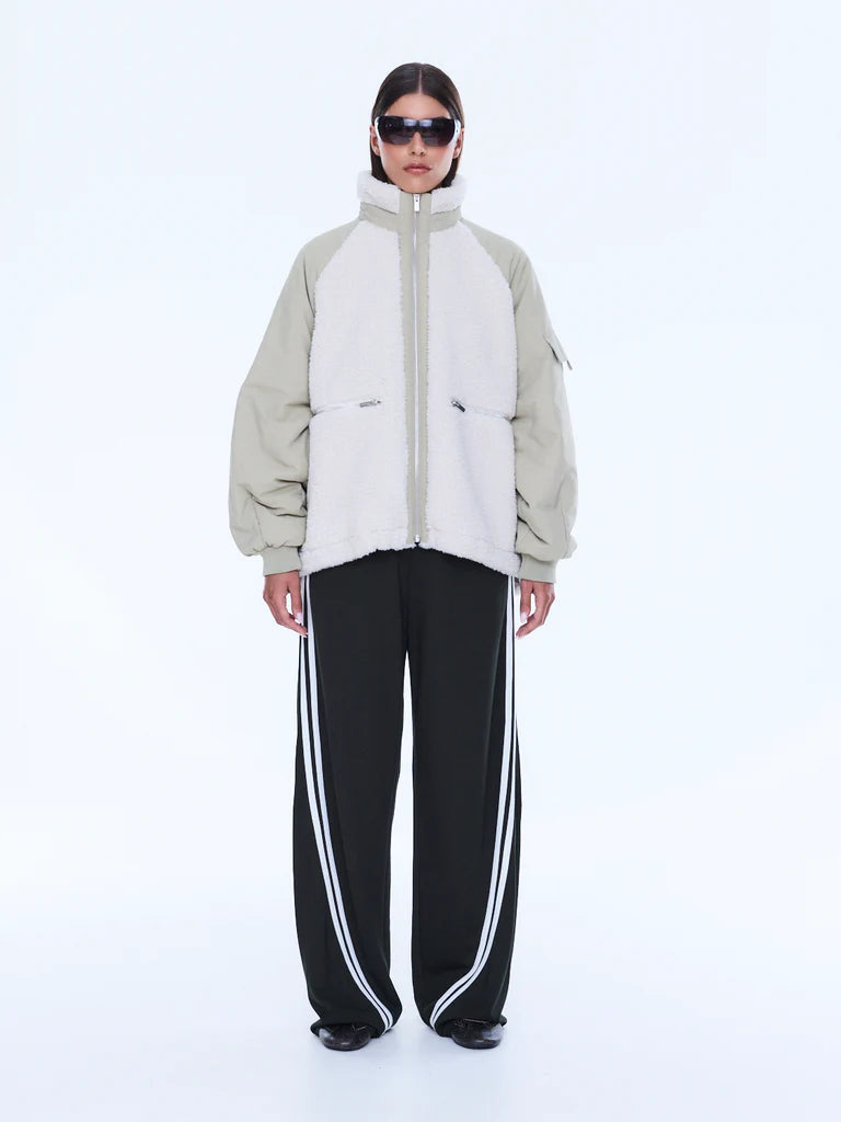 Elysian Collective Ena Pelly Alice Faux Fur Jacket Bone