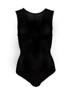 Elysian Collective Ena Pelly Aria Crochet Bodysuit Black