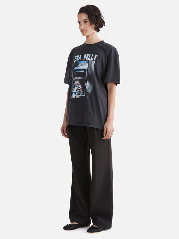 Elysian Collective Ena Pelly Fastlane Oversized Tee Washed Black