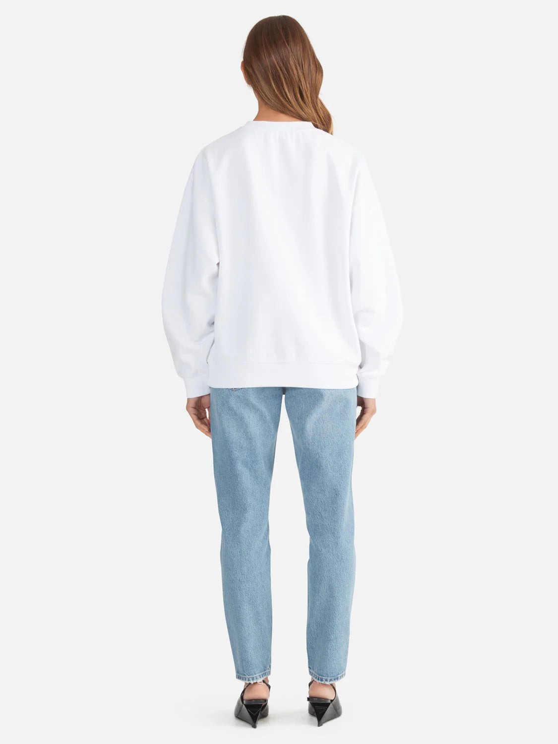 Elysian Collective Ena Pelly Lexi Monogram Sweater White