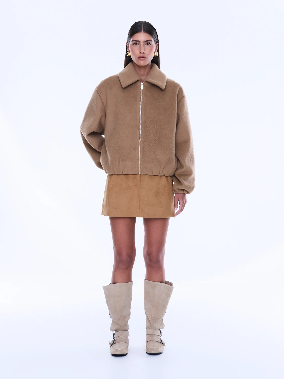 Elysian Collective Ena Pelly Maeve Wool Blend Bomber