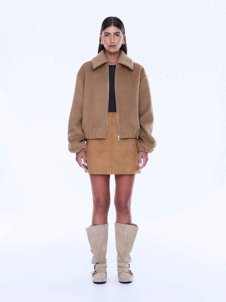 Elysian Collective Ena Pelly Maeve Wool Blend Bomber