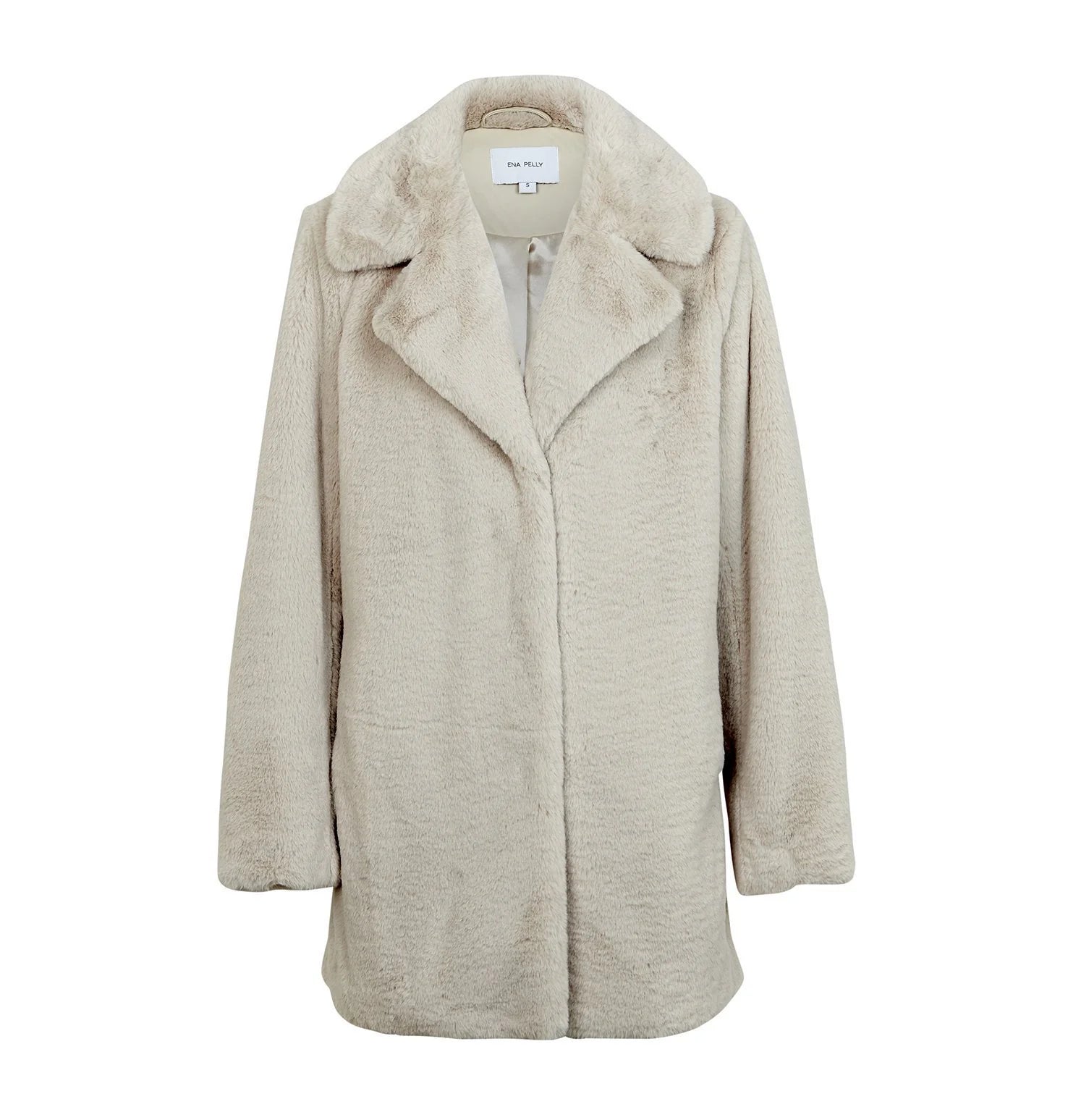 Elysian Collective Ena Pelly Minimalist Faux Fur Jacket