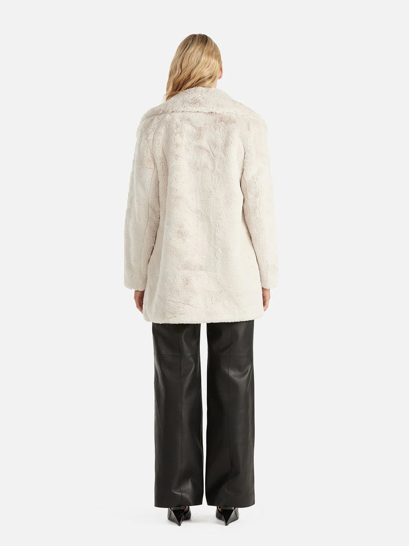 Elysian Collective Ena Pelly Minimalist Faux Fur Jacket
