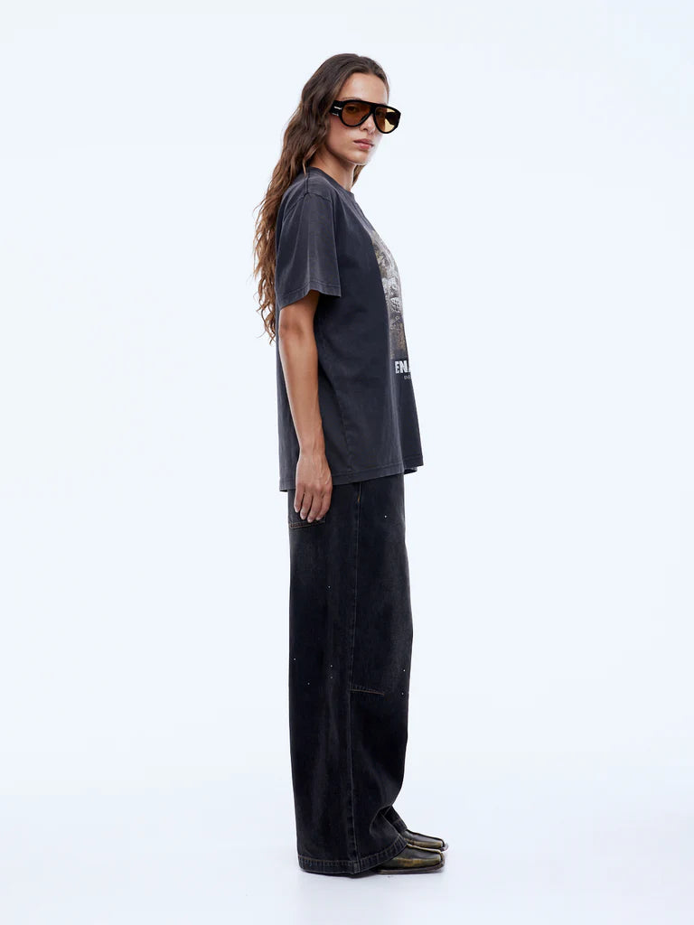 Elysian Collective Ena Pelly Mixed Animal Tee Vintage Black