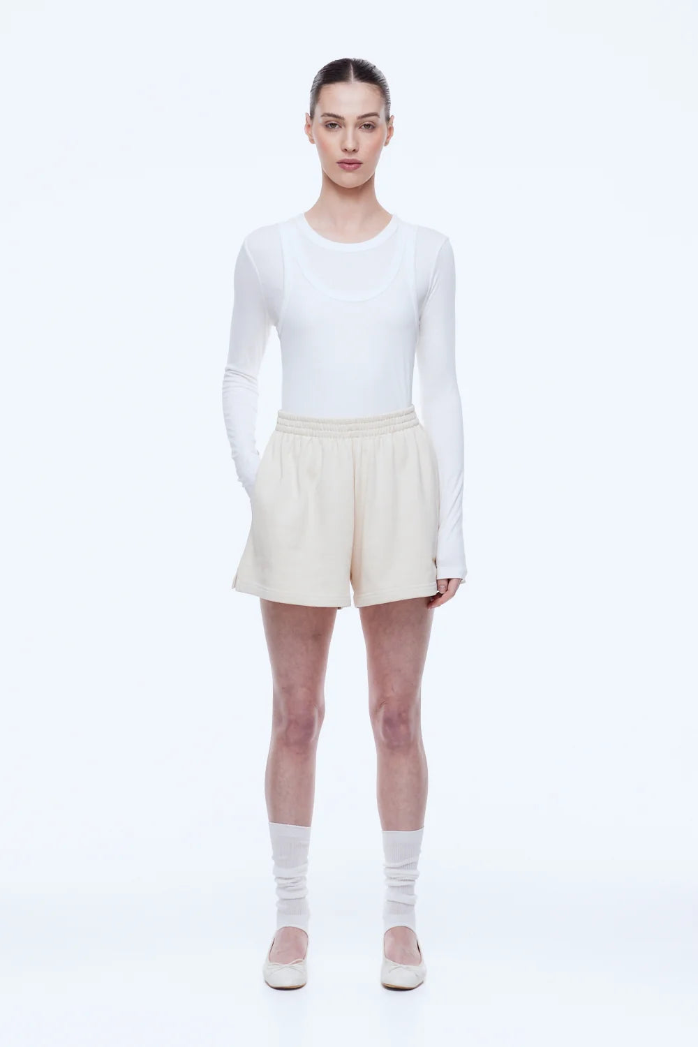 Elysian Collective Ena Pelly Paris Terry Short Oat Marle