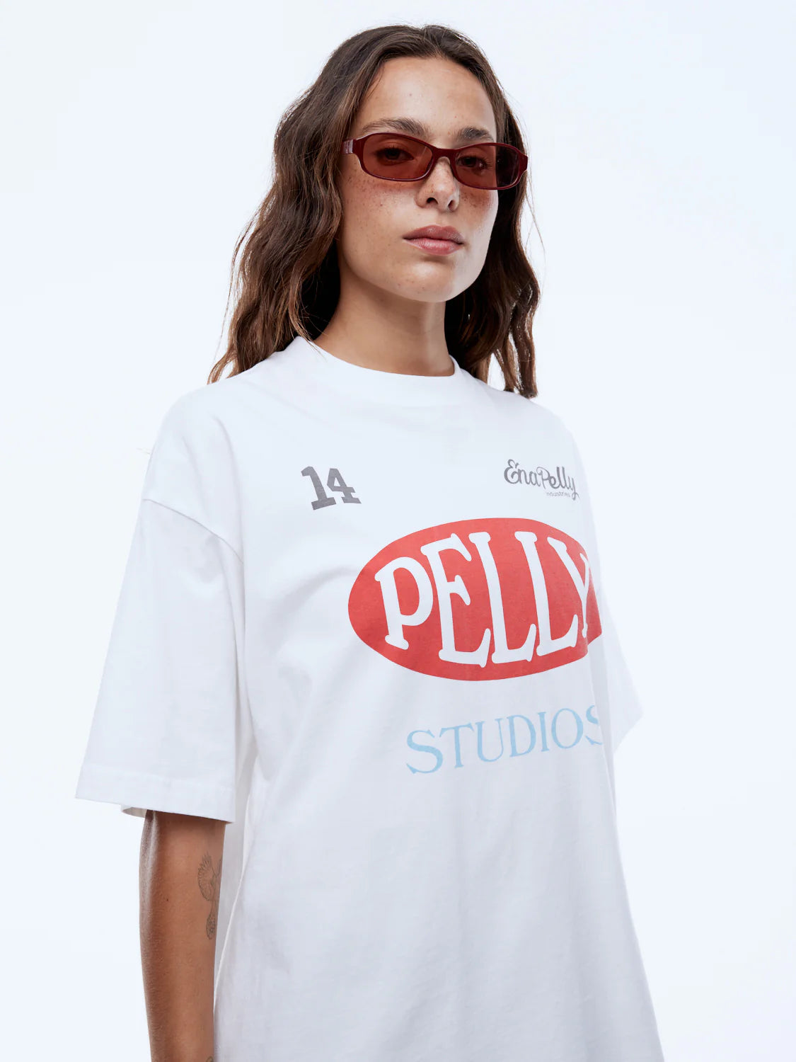 Elysian Collective Ena Pelly Pelly Sport Tee Vintage White