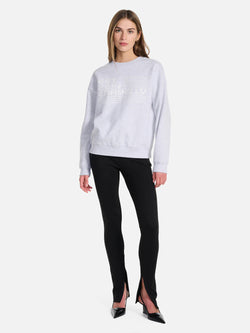 Elysian Collective Ena Pelly Quinn Pelly Relaxed Sweater White Marle