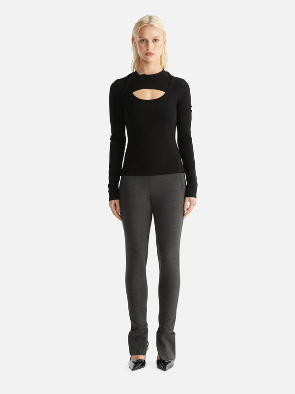 Elysian Collective Ena Pelly Remi Ribbed Top Black