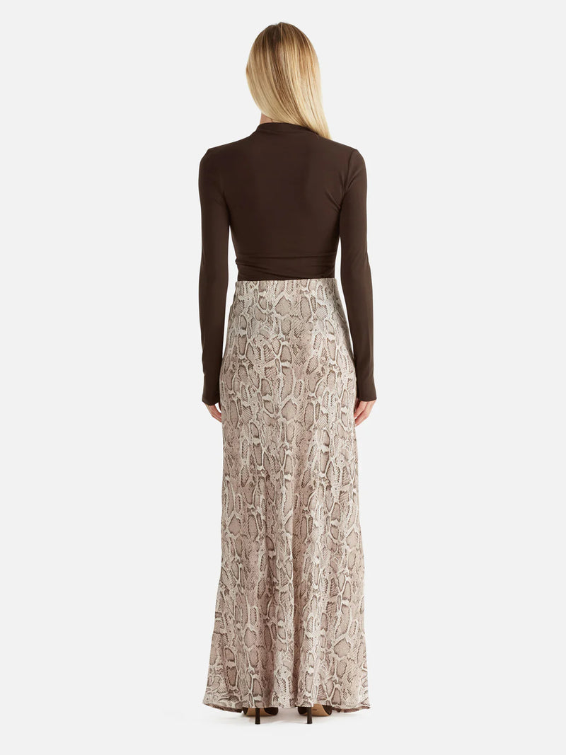 Elysian Collective Ena Pelly Sadie Maxi Skirt Snake Skin