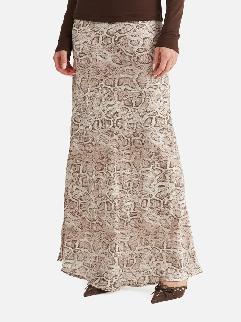 Elysian Collective Ena Pelly Sadie Maxi Skirt Snake Skin